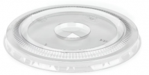 Clear RPET Flat Cold Cup Lid with Straw Slot 12oz (Pack of 50)