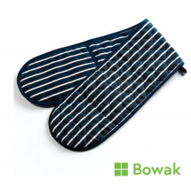 Oven Glove Two Hands Navy & White Striped