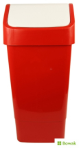 Lucy Slimline Bin Swing Top Red
