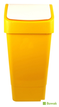 Lucy Slimline Bin Swing Top Yellow