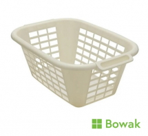 Addis Rectangular Laundry Basket 40L Cream