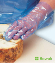 Blue Polythene Gloves Bagged Large