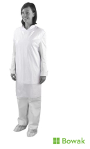 Economy Flat Pack Disposable Apron White 102cm