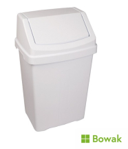 Swing Bin 50L White-Yellow