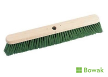 Broom Stiff PVC 610mm Green   Fitted Handle & Stay
