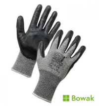 Nitrile Foam Glove Black-Grey Cut Protection   Medium