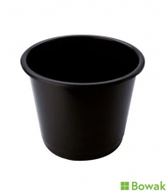 Round 15 Litre Office Bin Black