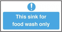 This Sink For Food Wash Only   S/A Vinyl 200x100mm