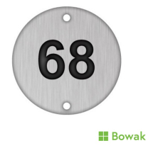 Table Number Discs Silver Rigid 38mm Diameter