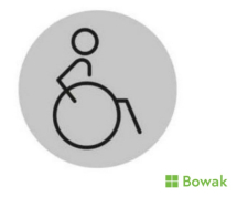 Disabled Toilet Right Sign Silver 150mm