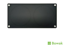 Wall Mounted 2 Symbol Plaque Black 360 x 180mm