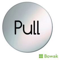 Pull Door Disc Silver 75mm Diameter