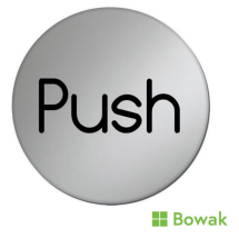 Push Door Disc Silver 75mm Diameter