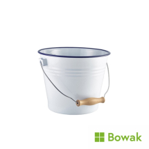 Enamel Mug White with Blue Rim 36cl/12.5oz