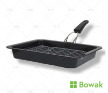 Homeware Grill Pan Vitreous Enamel (Detachable Handle) 35cm