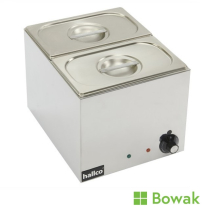 Hallco Bain Marie 2x1/4 GN Dry Heat