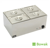 Hallco Bain Marie 4x1/4GN Dry Heat