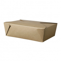 Kraft Biopak Box No 8 Brown 160x125x70mm 1300ml PE Lined (Pack Of 50)