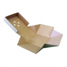 E-Flute Paper Burger Box 120x120x102mm Brown (100)