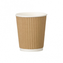 Kraft Ripple Wrap Hot Espresso Cup Brown 4oz (Pack of 25)