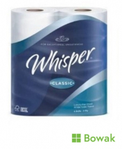 Whisper Classic Toilet Roll 3ply White (Case of 40)