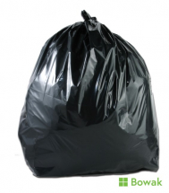 Waste Sack Biodegradable Black 35mu 18x32x39inch