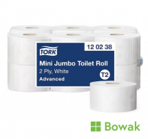 Tork Mini Jumbo T2 Toilet Roll 2ply 12 02 38