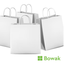 White Paper Carrier Bag with Twist Handle 240x110x310mm