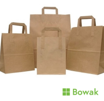 Kraft Carriers Medium Flat Handles 8x13x10inch