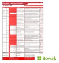 Washroom Cleaning Schedule Chart