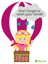Jangronauts Stickers Wash Your Hands Jess