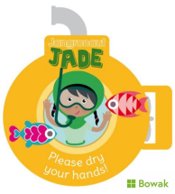 Jangronauts Stickers Dry Your Hands Jade