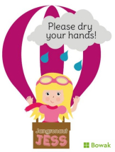 Jangronauts Stickers Dry Your Hands Jess