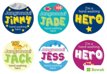 Jangronauts Stickers Hand Wash Hero Mixed