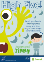 Jangronauts Poster A3 Hand Wash High Five