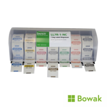 Food Labels Dispenser for 7 x 25mm Rolls