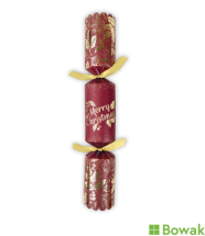 Burgundy & Gold Merry Xmas Crackers 14inch