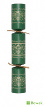 Green & Gold Scroll Cracker Recyclable 12inch