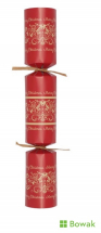 Red & Gold Scroll Cracker Recyclable 12inch
