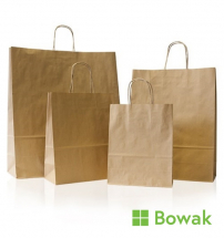 Kraft Carrier Bag with Twist Handle 190x80x210mm