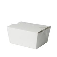 Biopak No 8 Kraft Box White 150 X120  X65mm (Pack Of 50)