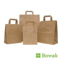 Paper Handled Carrier Bags Brown Small