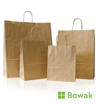 Kraft Carrier Bag with Twist Handle 240x110x310mm